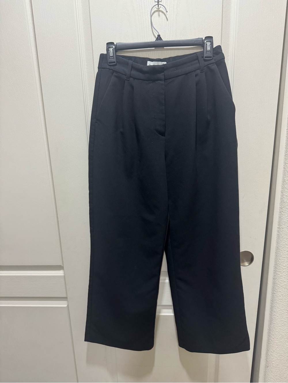 Abercrombie & Fitch Curve Love Black Pleated Wide Leg Pants 29/8